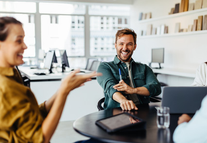 Mitarbeiter mit hoher Arbeitsmotivation